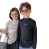 2022 Autumn and Winter new Children's high-neck base layer T-shirt, trendy and high-end three-dimensional letter long-sleeved T-shirt for boys, girls and babies Item Picture